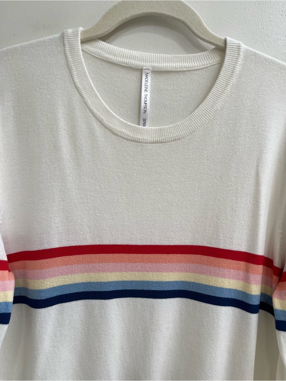 Spiritual Gangster x Madeleine Thompson Rainbow Sweater Large - Picture 8 of 13